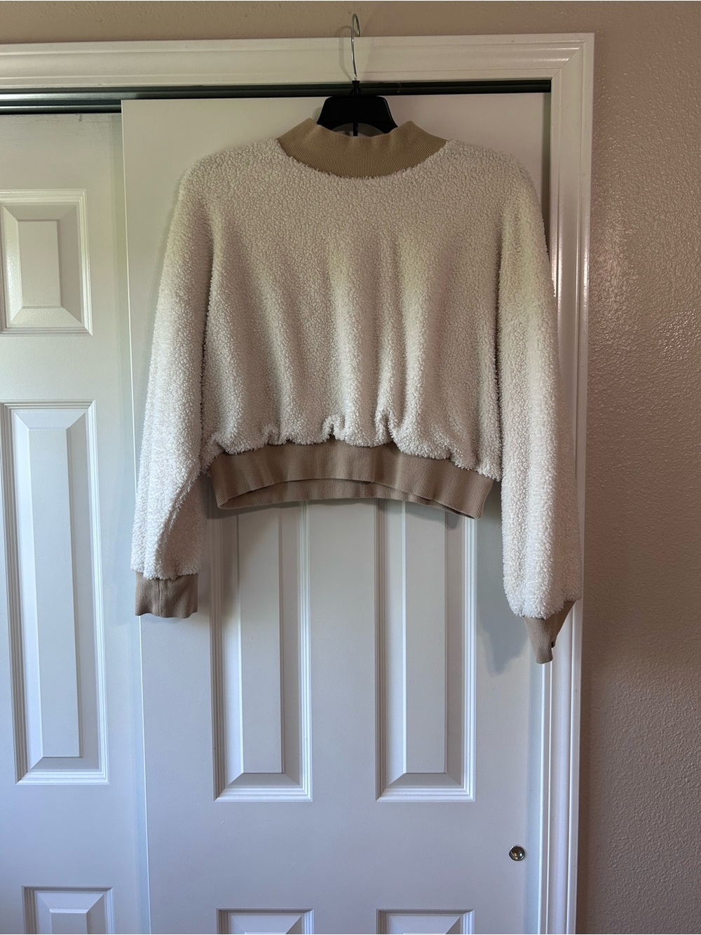 Sherpa Crewneck Crop Sweater
